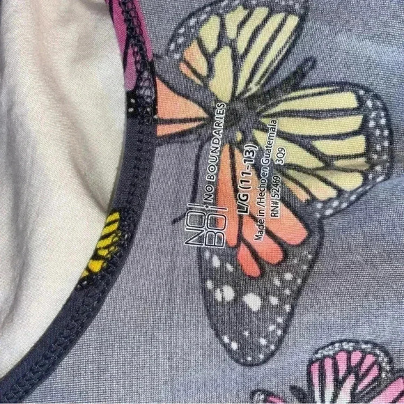 No Boundaries Kid’s Large 11-13 Butterfly Tank Top - Picture 4 of 4